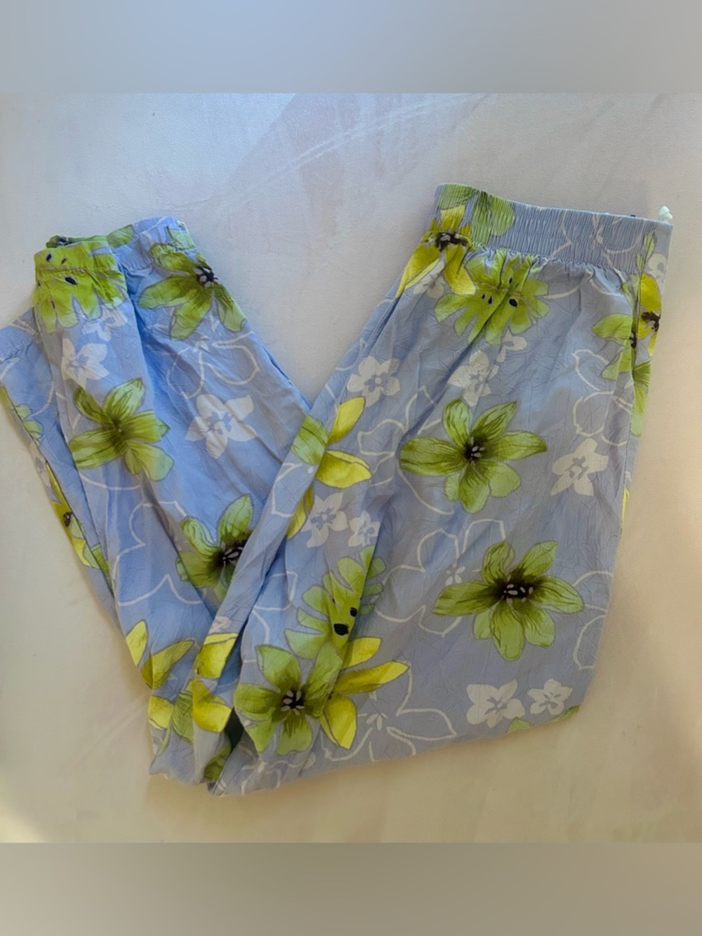 Light Purple Floral Hawaiian Lounge Capri Pants